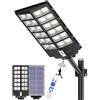 Gefolly SL-14000W Lampione Solare LED Esterno, Faro LED Esterno con Pannello Solare con Sensore di Movimento, 6500K IP67 Impermeabile Faretto solare Esterno per Giardino Cortile Garage Strada