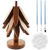 BDHYYM 23 cm albero di Natale in legno resistente al calore, sottopentola pieghevole per padelle, pentole, padelle, posate e tazze