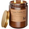 M&SENSE Candela Profumata Grandi 550g Eucalipto Menta, 110H Dura, Naturali Non Tossico Aromaterapia, Vintage Candele Bomboniere, Autunnali Regalo per Donna/Compleanni/Natale
