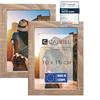 CABBEL confezione doppia (set di 2) cornice per foto 10x15 cm, moka, robusta cornice in legno MDF, plexiglass