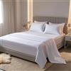 BLOOM BLENDS Set di lenzuola di lusso in 100% cotone egiziano, 200 fili, lenzuolo con angoli profondi 30 cm, lenzuolo piano e federa/e 50 x 75 cm, per letto singolo, matrimoniale, king e super king