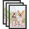 Weikani Cornice portafoto A3, confezione da 3 pezzi, 29,7 x 42 cm, cornice nera in vetro Plexi, cornice di certificazione per montaggio a parete o da tavolo, set di 3