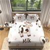 Generic Lenzuolo Con Angoli Stampato Animali Mucche Latte 3D Lenzuolo Con Angoli 90 X 200 Cm Traspirante Elasticizzati Nero Bianco Microfibra Coprimaterasso Tasca Profondità 30Cm Per Ragazzi Ragazze