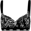 PUMA Printed Padded Top Reggiseno Sportivo, Nero, XL Donna