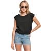Urban Classics Maglietta Organica da Donna T-Shirt, Nero, S