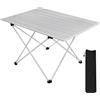 WOLTU Tavolo da Campeggio in Alluminio Tavolino Pieghevole Portatile Salvaspazio e leggero per Picnic 68x46x40 cm Argento