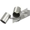 ledscom.de Lampada a parete WAIKA, 2 luci, interruttore, acciaio inox opaco, angolare, 2x GU10 max. 60W