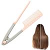 Generico Pettine Lisciante Per Capelli A Forma Di V - Pettine Lisciante Professionale Per Capelli Da Donna | Spazzola Lis-ciante A Forma Di V Per Parrucchiere Per Spostamenti Da Casa (Rosa Chiaro)