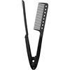 Generico Pettine Lisciante Per Capelli A Forma Di V - Pettine Lisciante Professionale Per Capelli Da Donna | Spazzola Lis-ciante A Forma Di V Per Parrucchiere Per Spostamenti Da Casa E Appuntamenti (Nero)