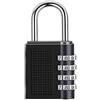 PODDU Lucchetto a combinazione, lucchetto per bagagli Luggage Locks a 4 cifre, combinato resistente alle intemperie, per armadietti per palestre scolastiche all'aperto, nero