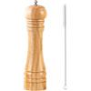 BINHAI Macinapepe in legno, regolabile, design classico, resistente ed elegante, utensile da cucina per spezie fresche, sale, perfetto per cucinare e cenare, 20,3 cm