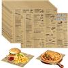 GOSHIES 150 Fogli Carta Alimentare 28x38 cm Carta Oleata per Alimenti carta da Imballaggio per Panini, Patatine Fritte, Hamburger