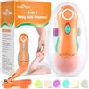 Easy@Home lima unghie neonato: Kit 10 in 1 con 6 Testine Intercambiabili, Luce Notturna, un Tagliaunghie Elettrico e Cavo USB