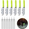 AOUZOVLI 6 Pezzi Bastone Pesca Elettronico a Led, Notte Pesca Canna Punta Luci con Luce Notturna a LED, Bastone Luminoso Canna Pesca Elettronica Perfetto per Pesca in Mare, Pesca Su Roccia, Pesca Notturna