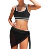 Generico Ragazze Bikini Set Due Pezzi O Intero Tropicale Colore Puro Fashion Bambina Top A Manica Corta Solido Adolescenti Swimwear Spiaggia Costumi da Bagno Costume per