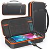 FASTSNAIL [Carico interno] Custodia per console Nintendo Switch 2 2025/Switch 1/OLED, custodia rigida per Nintendo Switch accessori con 9 scomparti per carte di gioco, nero