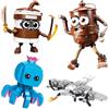 Kouipoie Italian Building Blocks for Children and Adults, Brain Red Tralalero Shark Building Blocks, Fun Weird Stuff to Collect, Creative Toys, Tung Tung Sahur Gift Set (4-460 pezzi)