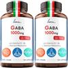 POEMIA Gaba 1000 MG ULTRA Con L-Teanina Vitamina B3 B6 (Scorta per 2 mesi) 120 Capsule Gaba Integratore Per Stress e Ansia | Sonno | Rilassamento Fisico e Mentale | Concentrazione Poemia