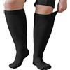 PUTUO Calze a Compressione Graduata da Uomo e Donna: Calzini a Compressione Taglie Forti Gambaletti Contenitivi per Viaggi Gravidanza Ciclismo Viaggi in Aereo 1 Paia beige 3XL