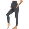 Ymmott Leggings Premaman da Donna a Vita Alta con Tasche Opachi Leggins per Gravidanza Elasticizzati per Donne Incinte Pantalone Premaman
