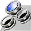 Diruite Pellicola Obiettivo Fotocamera per iPhone 17 Pro/17 Pro Max Vetro Temperato Lens Protector,HD Antigraffio Vetro Fotocamera+Decorazioni Scintillanti Protezione Lente,Grigio-Scintillanti
