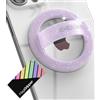 Encased Supporto magnetico per telefono (compatibile con MagSafe), sottile anello in silicone per iPhone, viola glitterato