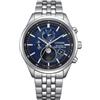 Citizen BY1030-50L - Orologio solare radiocomandato da uomo, con fase lunare, in acciaio inox, colore argento con cinturino a maglie