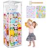 MHJY Porta Peluche Grande - Contenitore Peluche per Bambini, Scaffale Porta Giochi a Forma di Gabbia con Elastici - Organizer Giocattoli per Cameretta, Asilo, Sala Giochi - Facile da Montare