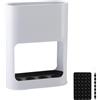 Shenruzeng Portaombrelli bianco anti ribaltamento, in silicone con vassoio raccogligocce rimovibile, 4 slot per ombrelli lunghi/corti