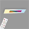 TELEFUNKEN - Pannello LED RGB, lampada da soffitto a LED CCT, lampada da soffitto RGB Centerlight, effetto arcobaleno, telecomando, dimmerabile, colore argento, 1195 x 295 x 65 mm