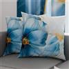PETTI Artigiani Italiani - Coppia di Federe Cuscino 30x30 cm in Microfibra, Cuscini Arredo Camera da Letto, Divano, Salotto, Set 2 Fodere Copricuscino, Federa Floreale 138, 100% Made in Italy