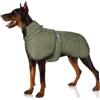 FEimaX Cappotto per Cani Antivento Caldo Giacca Invernale Cane Cappottino Riflettente per Cani di Taglia Media e Grande Abbigliamento Gilet Calda Regolabile Vestiti con Anello a D (6XL, Verde)