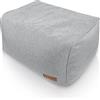 Aiire Pouf Poggiapiedi Divano Moderno - Sgabello Basso di Tessuto Rettangolare Imbottito per la Camera da Letto - Puff o Puffo Poggia Piedi Ergonomico Grigio Chiaro
