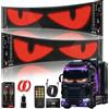 SOONHUA 2 luci Devil Eyes per Auto, (120 mm*595 mm) Display a LED, Programmabile, Personalizzabile, con Controllo Tramite App Bluetooth, Fai da te, Motivo Animazioni