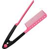Generico Pettine Lisciante Per Capelli A Forma Di V - Pettine Lisciante Professionale Per Capelli Da Donna | Spazzola Lis-ciante A Forma Di V Per Parrucchiere Per Spostamenti Da Casa E Appuntamenti (Rosa)