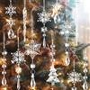 Lanpn 26 Pezzi Natale Decorazione Cristallo Decorazioni Albero di Natale, Acrilico Fiocco di Neve Ghiacciolo Con Fili da Appendere Pendenti Ornamenti, Natalizia Inverno Festa Addobbi Trasparente