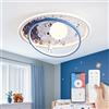 RRBEST Lampada da soffitto a LED per bambini, Plafoniera Cameretta Bambini Dimmerabile con Telecomando, Lampada Soffitto Camera da Letto Astronauta, Cartoon Lampada da Soffitto Creativa per Bambino Ragazzi