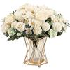 HNVNER 2 Bouquet Fiori Finti per Decorazioni,Peonie Ortensie Finte Realistiche in Seta,Mazzo di Fiori Artificiali per Feste di Nozze, Centrotavola, Decorazione per la Casa (Bianco)