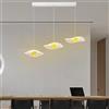 EYLM Lampada a Sospensione Moderna 24W Lampadario LED Forma di Foglia di Loto Lampada da Tavolo da Pranzo Altezza e Luce Regolabile, Lampada per Cucina Soggiorno Ristorante Bar Sala da Pranzo