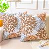 Miuyunya Set di 2 Federe Cuscini Divano Velluto 50x50 Gris Copricuscini Morbido Fodera per Cuscino Autunno Beige Dalia Fiore Moderno Decorazione Copricuscino per Soggiorno Camera Balcone