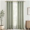 CUTEWIND Tende Lino per Interni Camera da Letto Moderna Verde Salvia 2 Pezzi 140x250 CM, Tenda da Interno Semitrasparente con Occhielli per Soggiorno Salotto Eleganti Finestra Cameretta