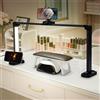 CGBE Lampada Mezza Luna per Unghie con Portacellulare per Onicotecniche | 34 Pollici 40W Lampada da Tavolo LED - Luce da Scrivania con 3 Modalità 10 Luminosità per Manicure Tatuaggi Pittura - Nero