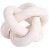 LATRAT Decorazione a Catena in Legno a 3 Maglie, Ornamento Decorativo con Nodo a Catena Intagliato, Decorativo Oggetto Decorativo Arredamento Tavolino, Bianco