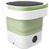Focket Mini Lavatrice Portatile, Piccola Lavatrice e asciugatrice Pieghevole, Secchio di Lavaggio da 7,5 l con cestello di Scarico per Biancheria Intima, Calzini, Vestiti per Bambini (Verde)