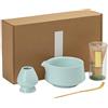WIYETY Matcha Set di frusta Matcha Wyety Matcha, frusta per matcha, set da 4 pezzi, con whisky matcha, ciotola, cucchiaio per matcha e porta frusta, in ceramica