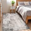 Calore Tappeto Salotto Moderno Pelo Corto Tappeto Camera da Letto Morbido Antiscivolo Grande Tappeto Soggiorno (Grigio-Multi, 80 x 120 cm)
