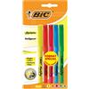Bic Highlighter Evidenziatori punta smussata, 5 unità