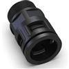 AUPROTEC 6 raccordi per tubo corrugato M25 - filettatura esterna adatta per NW17 I nero, IP66, plastica I protezione del cavo per installazione elettrica