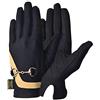 AK Riding Sports AK Guanti da equitazione Guanti da equitazione da donna con catena di punte, Guanti da corsa Horse Riding Gloves AKRS-6119 (Black/Gold, L)