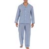 Fruit of the Loom Long Sleeve Broadcloth Pajama Set Pigiama, Marina Militare, L Uomo